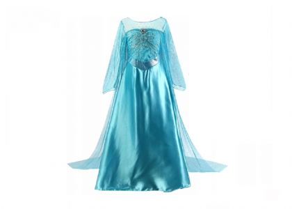 Kostým dětský Frozen Ledové království Elsa dlouhé plesové šaty M 120