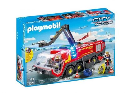 PLAYMOBIL 71371 Letištní hasičské auto se světlem a zvukem