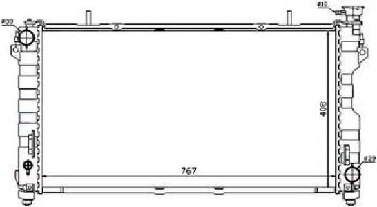 NTY Chladič voda CHRYSLER VOYAGER RG/RS DODGE CARAVAN 3.3 3.8 2001-2007