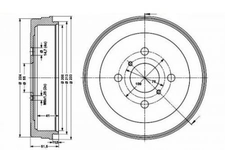 ALPHA BRAKES BRZDOVÝ BUBEN TOYOTA YARIS 2005-