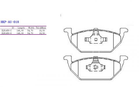 ALPHA BRAKES BRZDOVÉ DESTIČKY PŘEDNÍ VW GOLF IV 97-,POLO 01-,SKODA FABIA 99-,OCTAVIA 96-,AUDI A3 96-,SEAT LEON