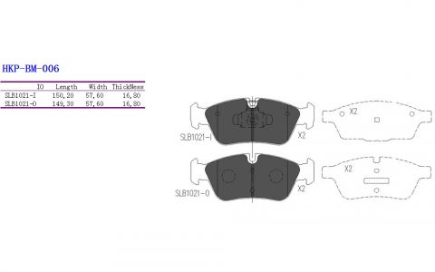 ALPHA BRAKES BRZDOVÉ DESTIČKY PŘEDNÍ BMW SERIE 3 E36 93-, E46  98-, Z3 95-, Z4 03-