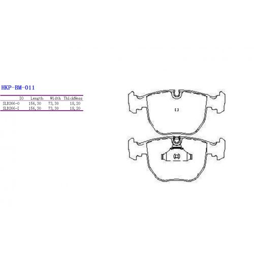 ALPHA BRAKES BRZDOVÉ DESTIČKY PŘEDNÍ BMW X3 06-, X5 00-06, SERIE 5 E39 96-, SERIE 7 E38 94-