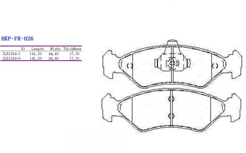 ALPHA BRAKES BRZDOVÉ DESTIČKY PŘEDNÍ FORD FIESTA -00, KA -00, MAZDA 121 96-