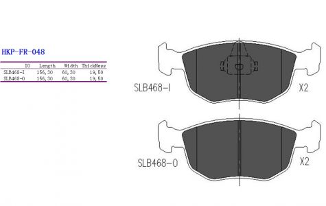 ALPHA BRAKES BRZDOVÉ DESTIČKY PŘEDNÍ FORD MONDEO I/II V6 -00