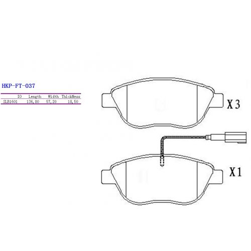 ALPHA BRAKES BRZDOVÉ DESTIČKY PŘEDNÍ FIAT STILO 1.8, 1.9JTD 01-, MULTIPLA 99-, BRAVO 07-, IDEA 05-