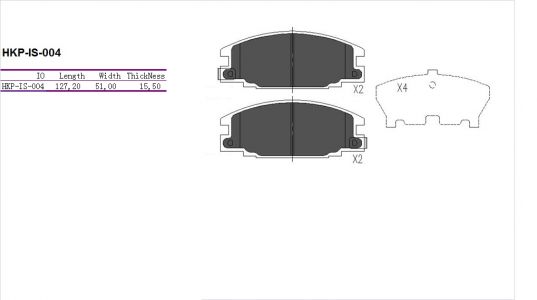 ALPHA BRAKES Brzdové detičky přední ISUZU TROOPER 86-91 CAMPO 91- AMIGO 89- OPEL FRONTERA A 92- 8944611550 8944832200 8944832201 94461155 94483220 1605916 1605931 90541257