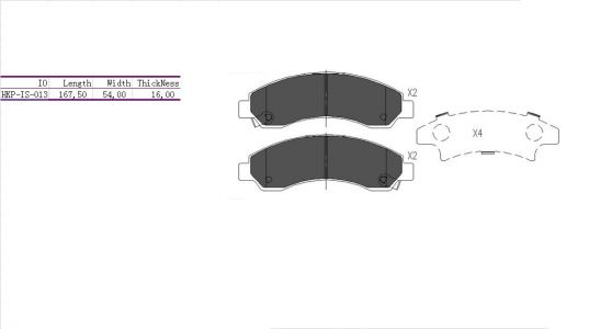 ALPHA BRAKES BRZDOVÉ DESTIČKY PŘEDNÍ ISUZU D-MAX 02-