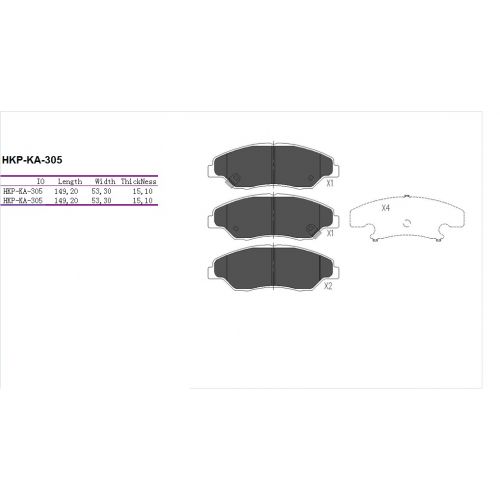 ALPHA BRAKES BRZDOVÉ DESTIČKY PŘEDNÍ KIA SPORTAGE II 2.0, 2.0TDI 98-