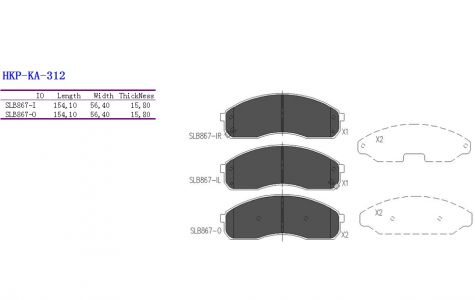 ALPHA BRAKES BRZDOVÉ DESTIČKY PŘEDNÍ KIA K2700 98- , PREGIO II 04-