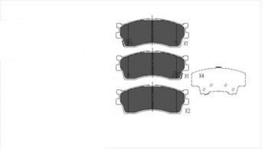 ALPHA BRAKES BRZDOVÉ DESTIČKY PŘEDNÍ KIA CARNIVAL I 2.5,2.9TD 99-, CARNIVAL II 2.9TD 01-