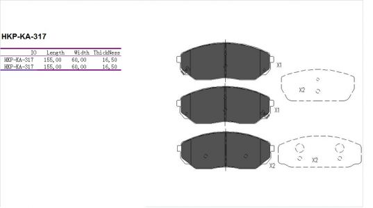 ALPHA BRAKES BRZDOVÉ DESTIČKY PŘEDNÍ KIA SORENTO I/II 02-