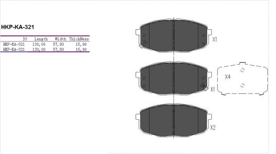 ALPHA BRAKES Brzdové destičky přední KIA CEE'D ED HYUNDAI I30 FD KIA CARENS II FJ
