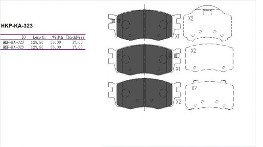 ALPHA BRAKES BRZDOVÉ DESTIČKY PŘEDNÍ KIA RIO III 04-, HYUNDAI ACCENT VERNA 06-, I20 08-
