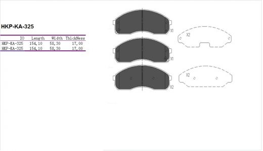 ALPHA BRAKES BRZDOVÉ DESTIČKY PŘEDNÍ KIA CARNIVAL II 2.5 V6,2.9CRDI 03-