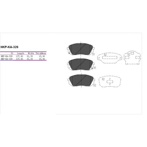 ALPHA BRAKES BRZDOVÉ DESTIČKY PŘEDNÍ KIA SPORTAGE (SVK) 10-, CARENS III 06-, HYUNDAI IX35 10-