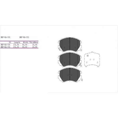 ALPHA BRAKES Brzdové destičky přední HYUNDAI SONATA 01- TUCSON 04- KIA SPORTAGE III 04- SOUL 08- 1FE0058101 581012HA10 581012HA10 581011FE00 581011FE00 581011FE01