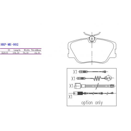 ALPHA BRAKES BRZDOVÉ DESTIČKY PŘEDNÍ MERCEDES E KLASA W124 -96