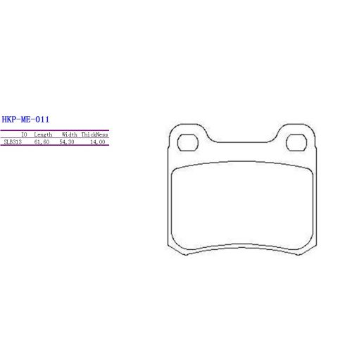 ALPHA BRAKES BRZDOVÉ DESTIČKY PŘEDNÍ MERCEDES 190 W201 -93