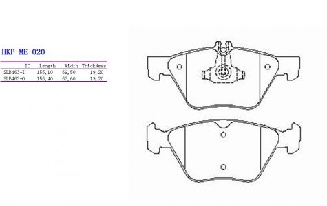 ALPHA BRAKES BRZDOVÉ DESTIČKY PŘEDNÍ MERCEDES E KLASA W210 -02