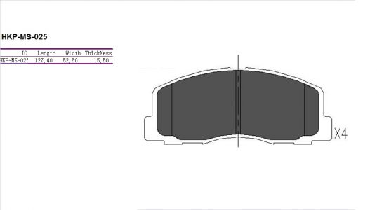 ALPHA BRAKES BRZDOVÉ DESTIČKY PŘEDNÍ MITSUBISHI COLT/LANCER 88-92, GALANT 84-90, SPACE WAGON -91