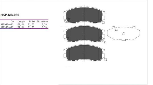 ALPHA BRAKES BRZDOVÉ DESTIČKY PŘEDNÍ MITSUBISHI GALANT 90-00, ECLIPSE 90-00, COLT/LANCER GTI 1.8 89-, SPACE