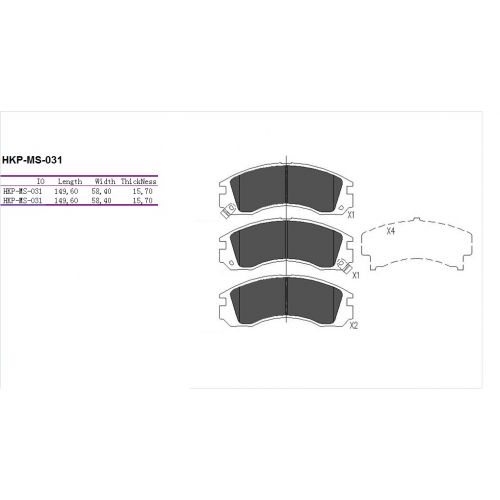 ALPHA BRAKES BRZDOVÉ DESTIČKY PŘEDNÍ MITSUBISHI PAJERO 93-/SPORT 98- LANCER 03- OUTLANDER 4WD 03- SPACE