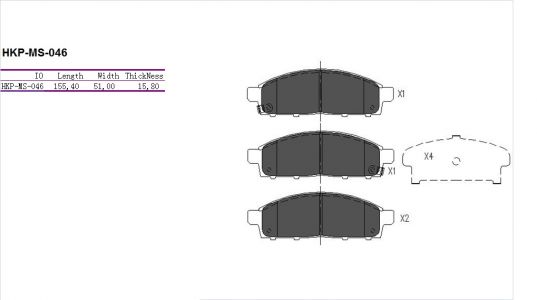 ALPHA BRAKES BRZDOVÉ DESTIČKY PŘEDNÍ MITSUBISHI L200 2WD/4WD 2.5TDI 07-