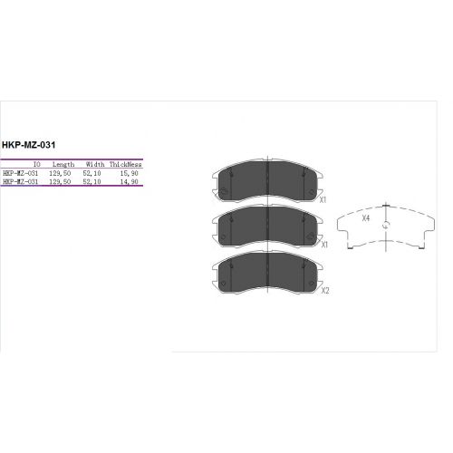 ALPHA BRAKES BRZDOVÉ DESTIČKY PŘEDNÍ MAZDA 626 GD 87-, 626 KOMBI GV 88-