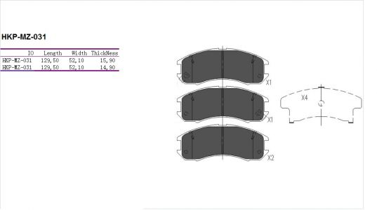 ALPHA BRAKES BRZDOVÉ DESTIČKY PŘEDNÍ MAZDA 626 GD 87-, 626 KOMBI GV 88-