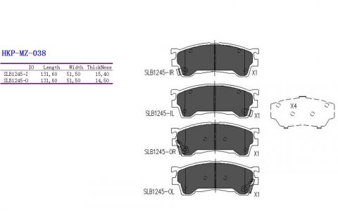 ALPHA BRAKES Brzdové destičky MAZDA 626 GE/GF/GW 323 BJ MX-6 XEDOS 6 PREMACY FORD PROBE II