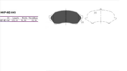 ALPHA BRAKES BRZDOVÉ DESTIČKY PŘEDNÍ MAZDA 323 BJ 1.3,1.5,1.6 98-