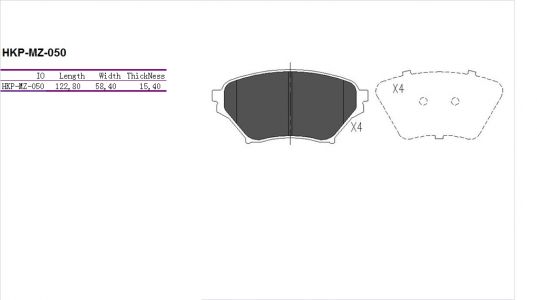 ALPHA BRAKES BRZDOVÉ DESTIČKY PŘEDNÍ MAZDA MX-5 NB18 1.6, 1.8 01-05