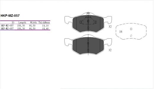 ALPHA BRAKES BRZDOVÉ DESTIČKY PŘEDNÍ MAZDA TRIBUTE 2WD/4WD 01-, FORD MAVERICK 2.3,3.0 01-