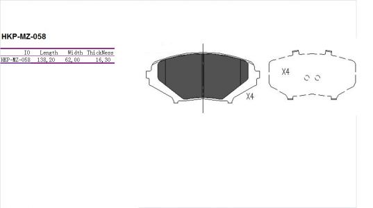 ALPHA BRAKES BRZDOVÉ DESTIČKY PŘEDNÍ MAZDA RX-8 1.3IT 03-