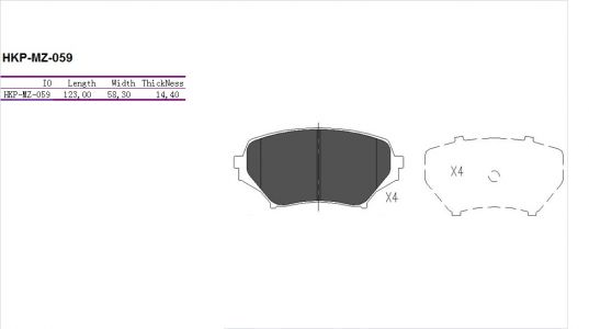 ALPHA BRAKES BRZDOVÉ DESTIČKY PŘEDNÍ MAZDA MX-5 NC 1.8,2.0 05-