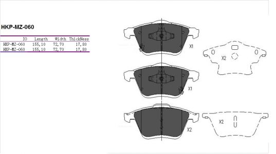 ALPHA BRAKES BRZDOVÉ DESTIČKY PŘEDNÍ MAZDA 6 GG MPS 4WD 2.3IT 05-