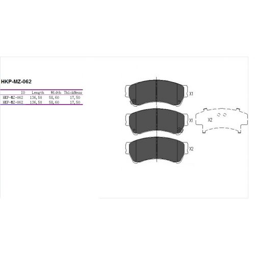 ALPHA BRAKES BRZDOVÉ DESTIČKY PŘEDNÍ MAZDA 6 08-