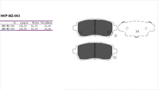 ALPHA BRAKES BRZDOVÉ DESTIČKY PŘEDNÍ MAZDA 2 07-, SUBARU JUSTY 07-, FORD FIESTA 08-