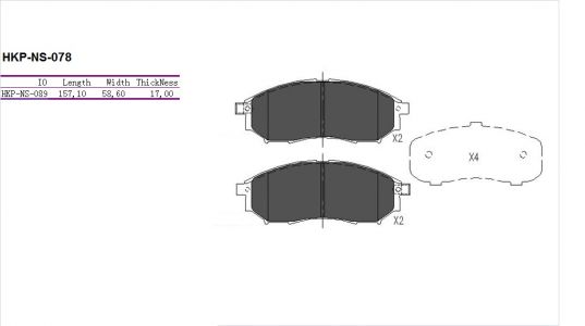 ALPHA BRAKES Brzdové destičky NISSAN MURANO Z50 NAVARA D40 kolo 17
