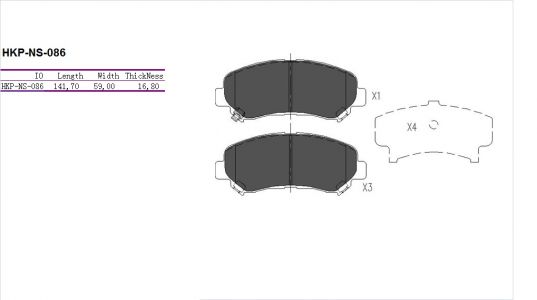 ALPHA BRAKES Brzdové destičky NISSAN QASHQAI J10 JJ10 X-TRAIL T31 RENAULT KOLEOS HY_ SUZUKI KIZASHI FR