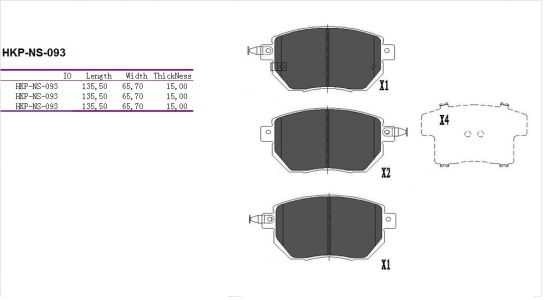 ALPHA BRAKES Brzdové destičky přední INFINITI FX35/FX45 -05.11 MURANO 2005- 41060CA090 41060CA092 41060CG090 AY040NS121 41060CG00J 41060CG091 AY040NS935