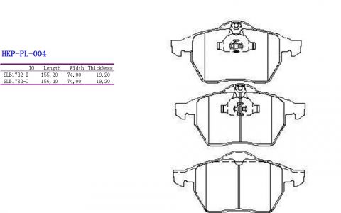 ALPHA BRAKES BRZDOVÉ DESTIČKY PŘEDNÍ OPEL VECTRA B -03, CALIBRA -97, SAAB 900 -98, 9-3 -02