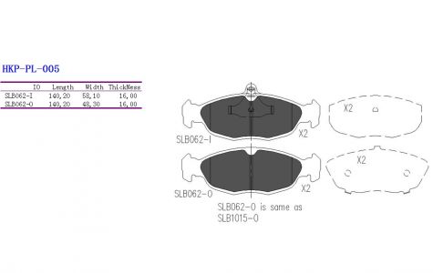 ALPHA BRAKES BRZDOVÉ DESTIČKY PŘEDNÍ OPEL ASTRA F 91-, CORSA A/B -00, VECTRA A -95, COMBO 94-, DAEWOO LANOS