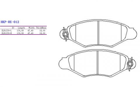 ALPHA BRAKES BRZDOVÉ DESTIČKY PŘEDNÍ RENAULT KANGOO 97- BEZ ČIDLA