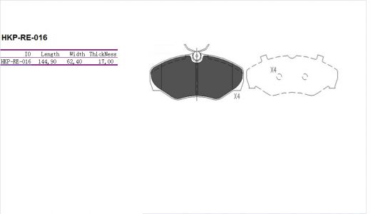 ALPHA BRAKES BRZDOVÉ DESTIČKY PŘEDNÍ NISSAN PRIMASTAR, RENAULT TRAFIC, OPEL VIVARO 01-