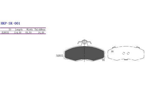 ALPHA BRAKES BRZDOVÉ DESTIČKY PŘEDNÍ SKODA FAVORIT -97, FORD SIERRA -93