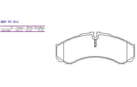 ALPHA BRAKES BRZDOVÉ DESTIČKY PŘEDNÍ T-17MM IVECO DAILY I/II 98- SYSTEM BREMBO