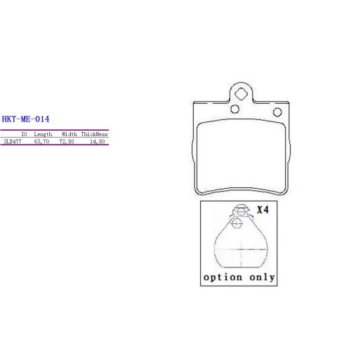 ALPHA BRAKES Brzdové destičky zadní MERCEDES C W202/203 S202/203 CLC CL203 CLK C208/209 A208/209