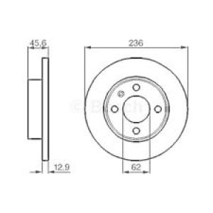 ALPHA BRAKES BRZDOVÝ KOTOUČ PŘEDNÍ SKODA FELICIA 95-, FAVORIT 91-